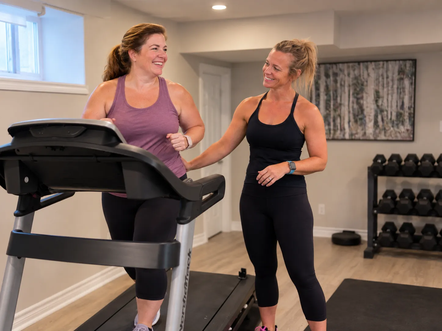 Placeholder image of treadmill coaching in the studio