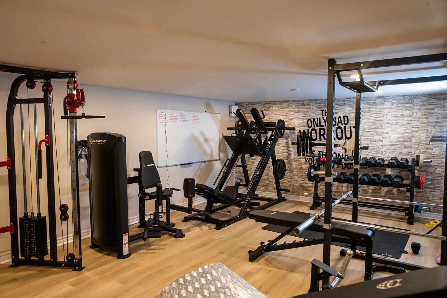 Wide view of the private EMPowered Fitness@Home studio